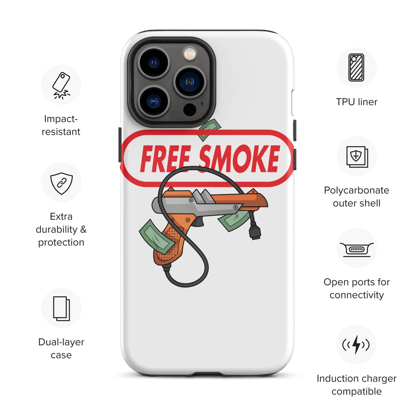 DSRUPTIV: FREE SMOKE- iPhone case