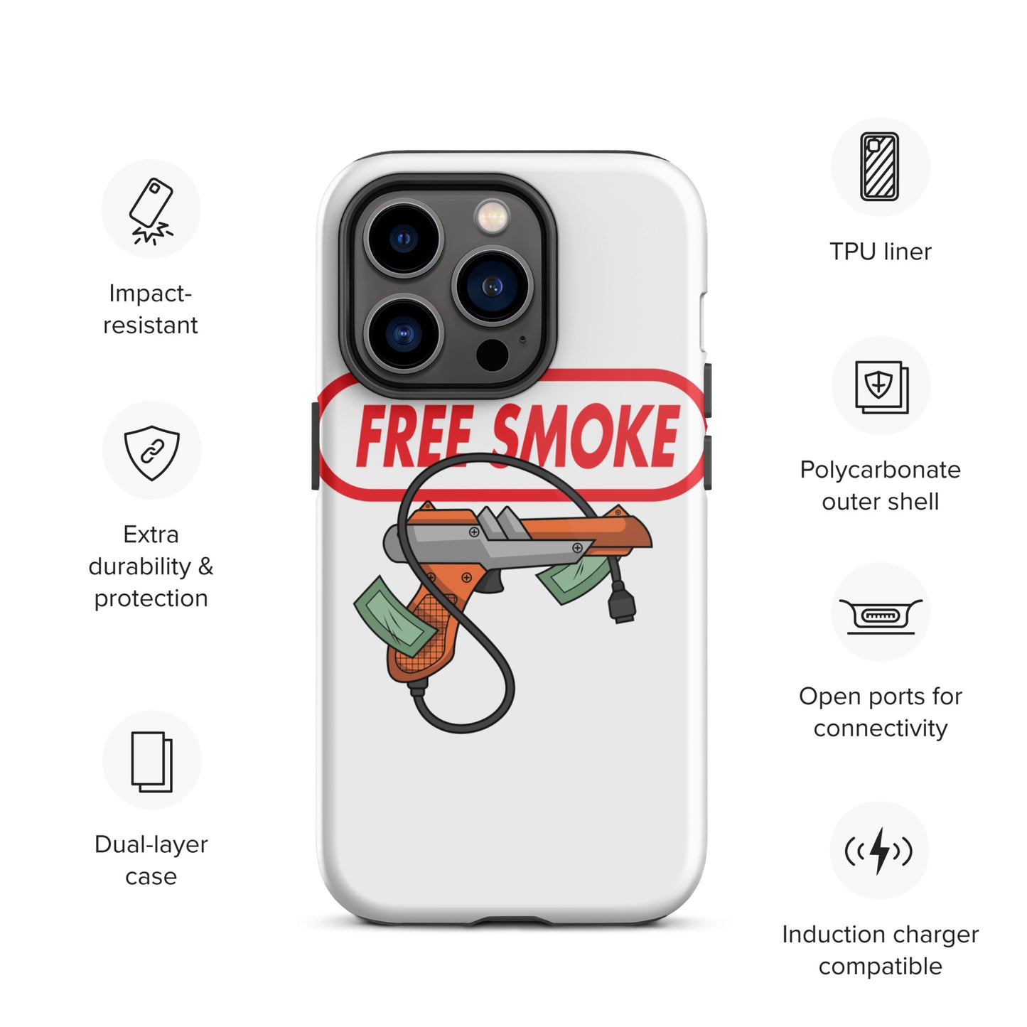 DSRUPTIV: FREE SMOKE- iPhone case